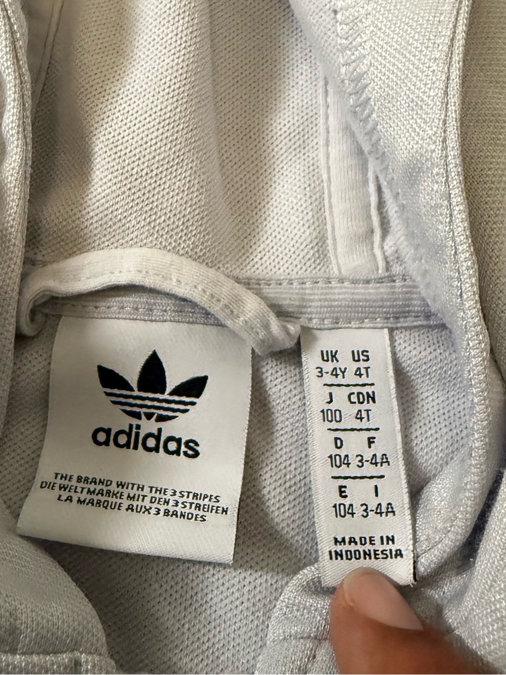 Adidas Boys Outline Full Zip Hoodie 4T - Picture 3 of 5